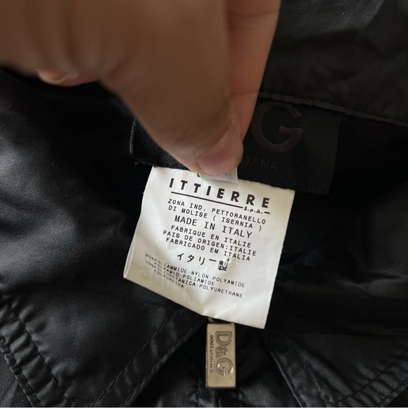 Dolce & Gabbana D&G Ittierre Men’s Black Nylon Jacket Case Y2K Diffusion Line - Picture 5 of 9